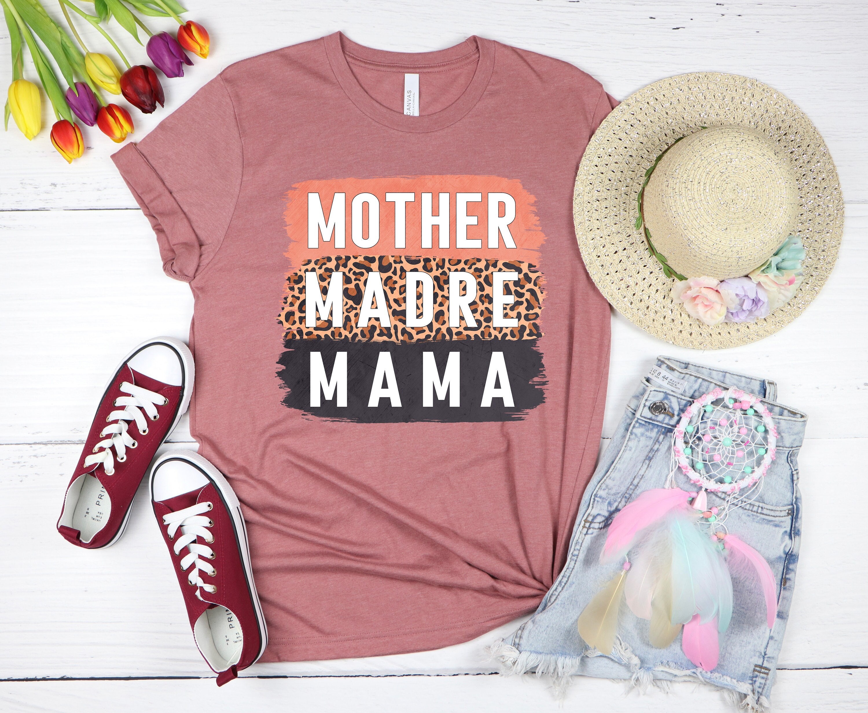 Mother Mama Mommy Madre Mom T-Shirt, Mom Shirt, Mama T- Shirt, Mommy Shirt, Premium Shirt
