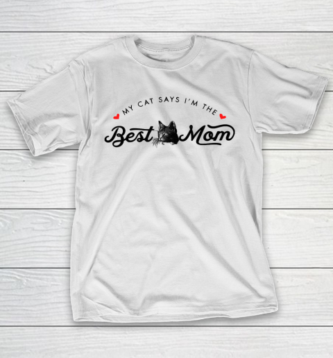 Mother's Day Funny Gift Ideas Apparel Vintage Cute Best Cat Mom Kitty Mothers Day Gift T Shirt T-Shirt