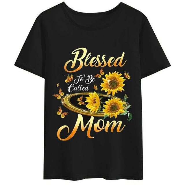 Mother'S Day Shirt Mother'S Day Gift Women Butterfly Sunflowertrending T-Shirt Awesome Mothers Day Shirt Gift For Women