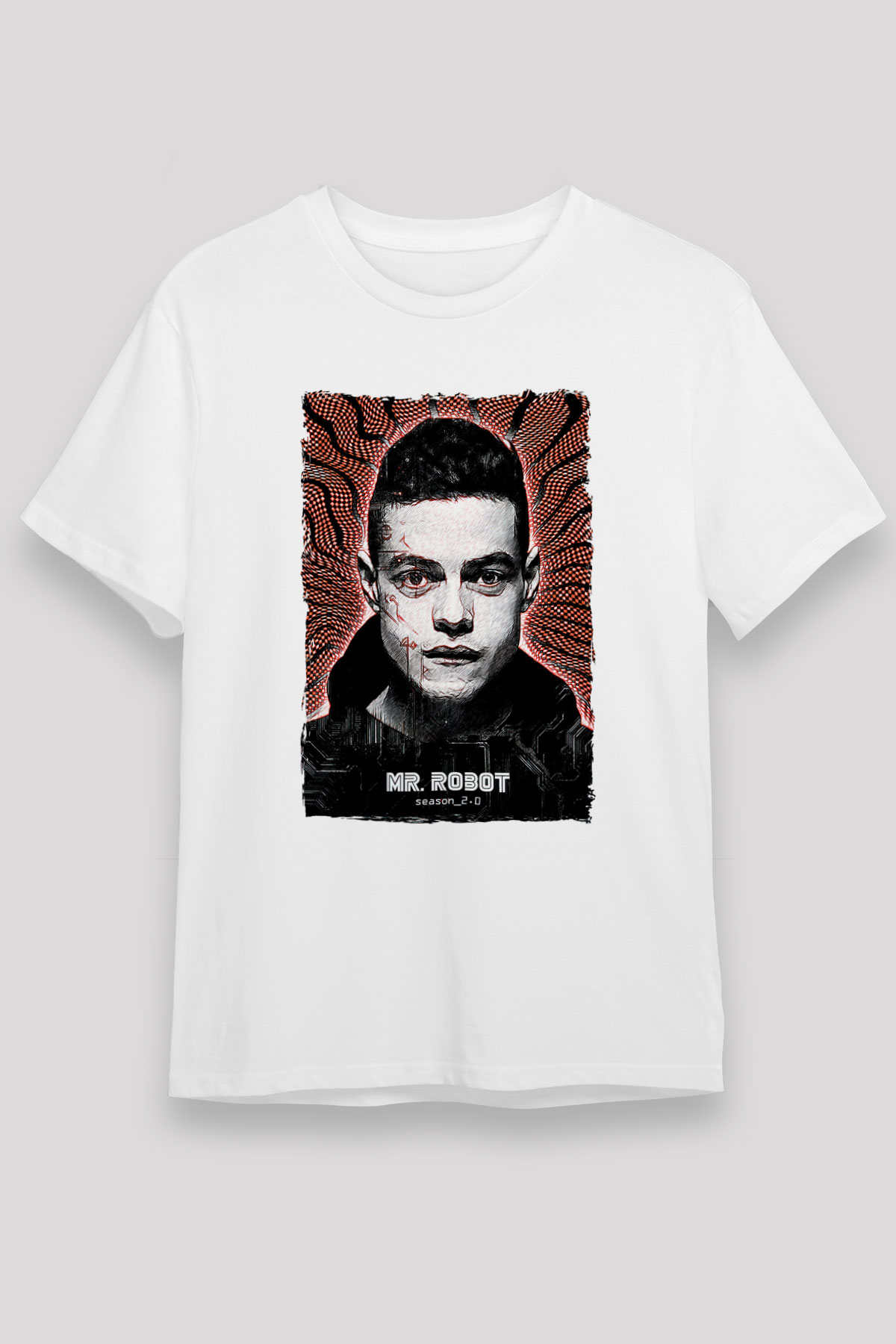 Mr. Robot White Unisex Graphic T-Shirt, Premium Shirt, Streetwear