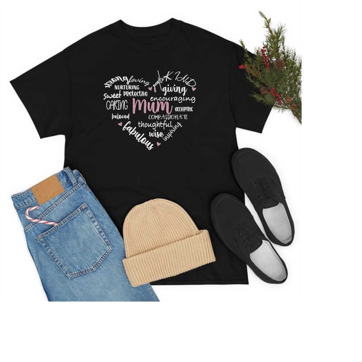 Mum Heart Shirt, Mom Shirt, Mama T- Shirt, Premium Shirt
