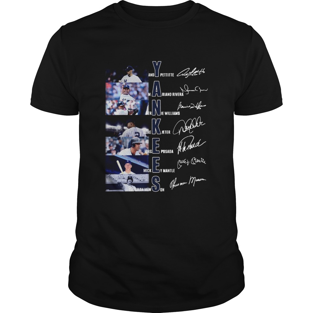 New York Yankees Andy Pettitte Mariano Rivera Bernie Williams Gerk Jeter Jorge Posada Mickey Mantle Shirt