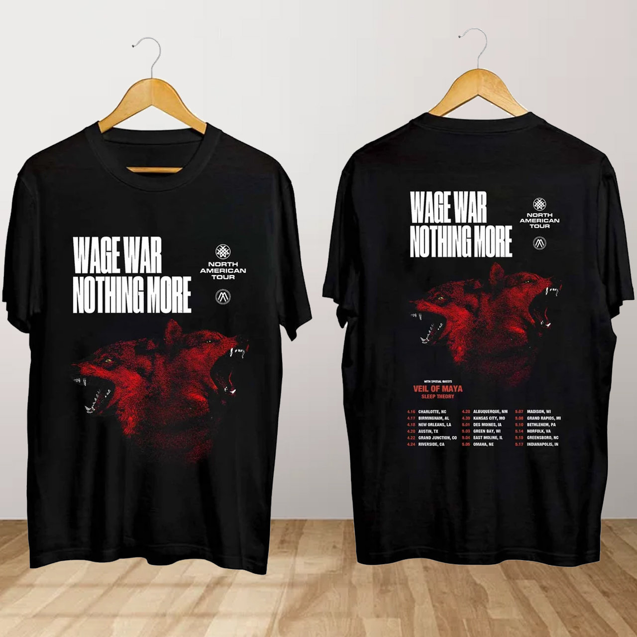 Nothing More And Wage War Spring 2024 Us Tour Shirt, Premium Shirt, Ablum Music Shirt, Fan Shirt, Tour Shirt