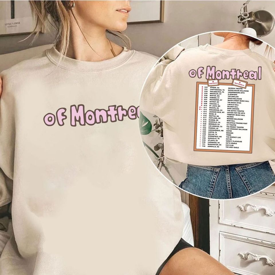 Of Montreal 2024 Tour Shirt, Of Montreal Band Double Sided Sweatshirt