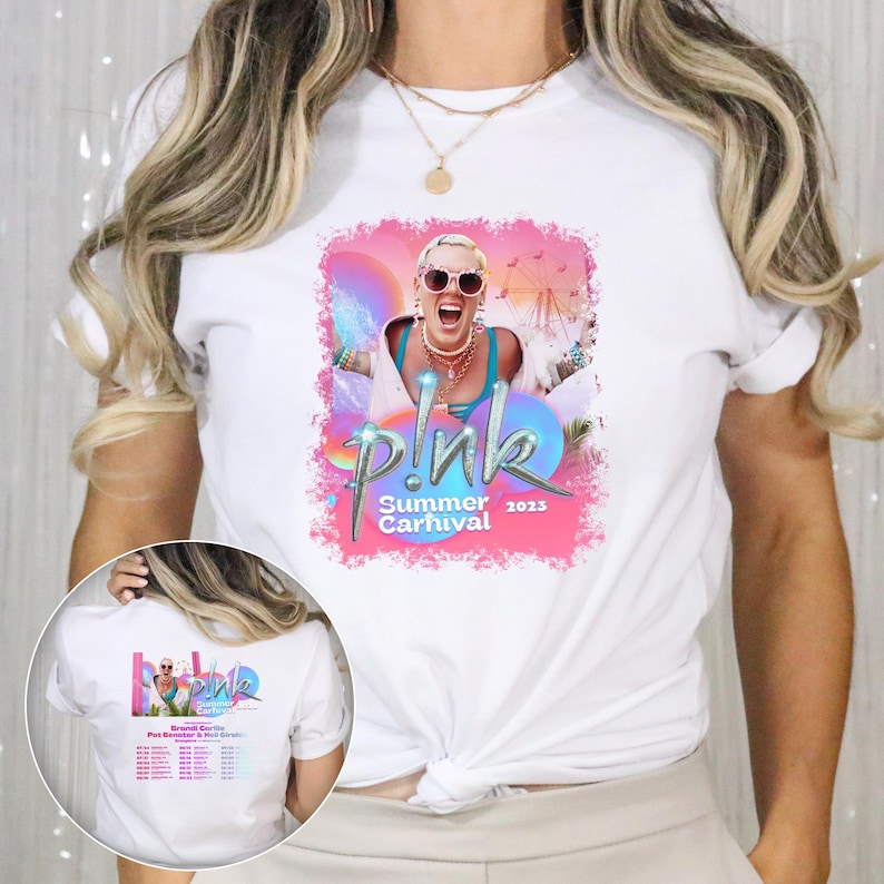New Pink Summer Carnival 2023 T-Shirt P!Nk Carnival Tour Shirt Pink Carnival Trust Fall Album Shirt P!Nk Singer Shirt Pink Concert Shirt