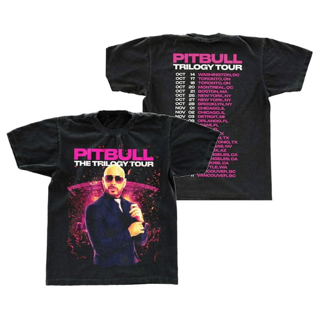Pitbull Trilogy Tour 2024 MrWorldwide Rapper T-Shirt