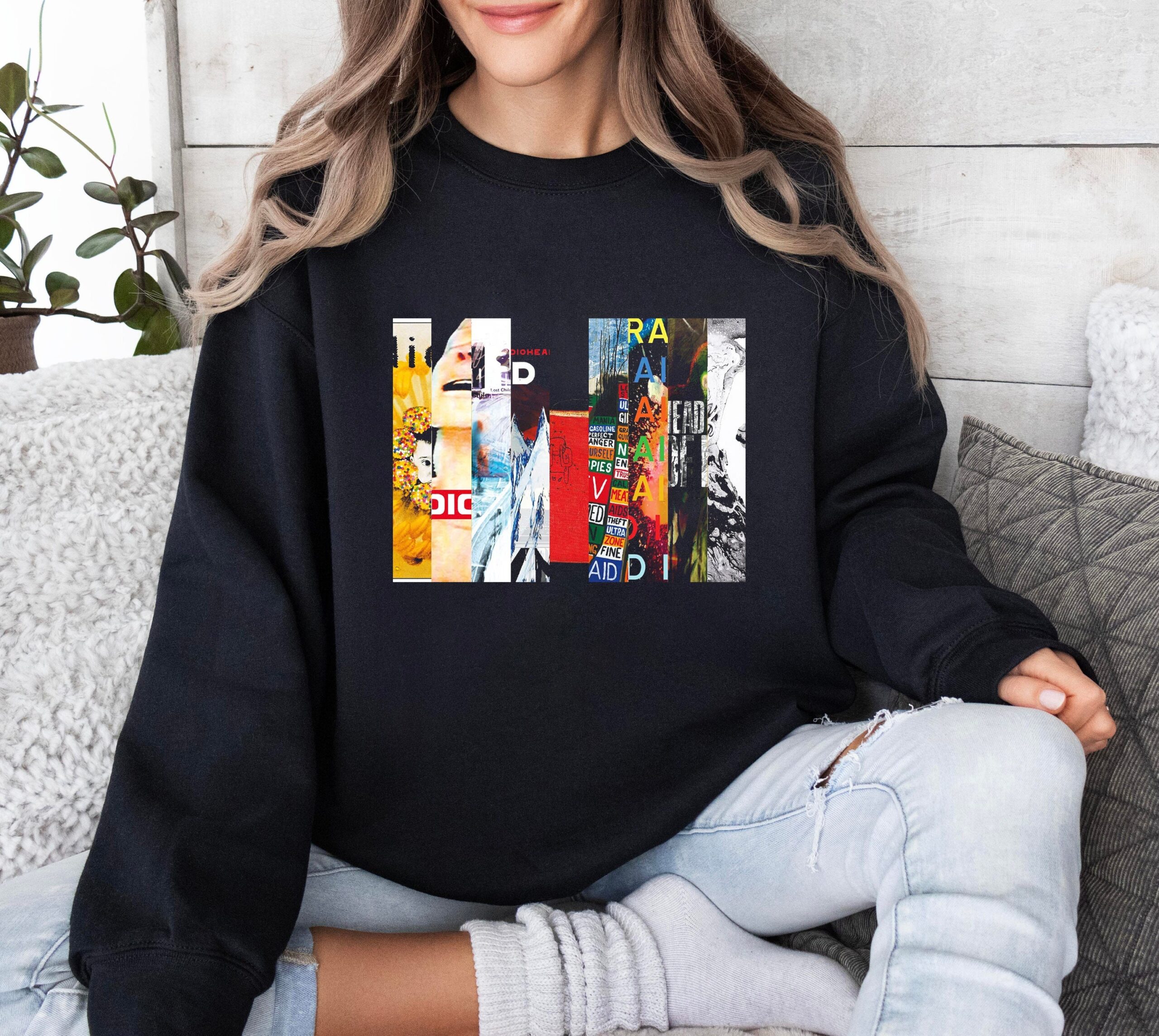 Radiohead Sweatshirts, Vintage Radiohead Sweatshirt, Vintage Shirt, Band Sweatshirt