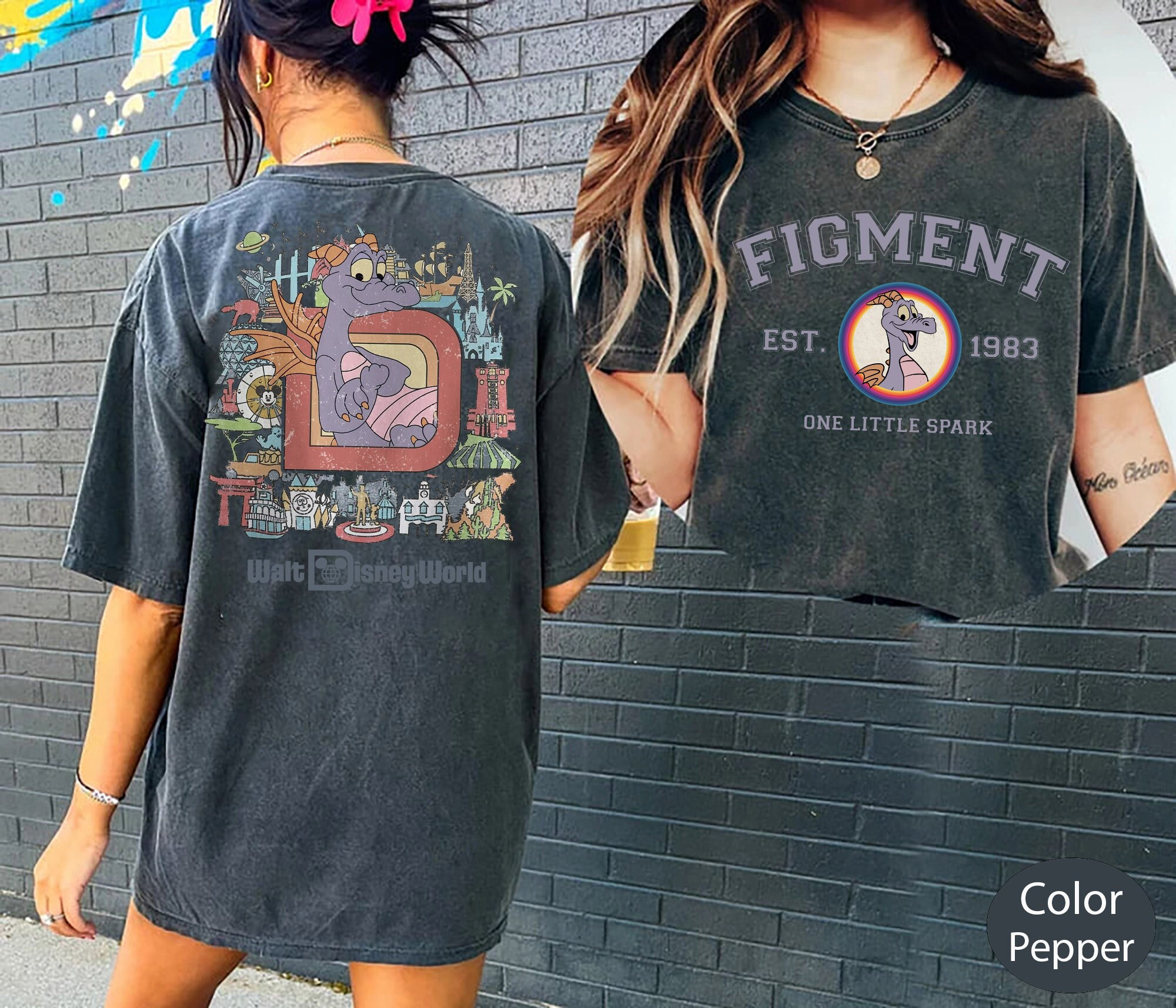 Retro Figment Epcot Shirt, Vintage Disneyworld Shirt, Family Trip Shirt, Disney Shirt