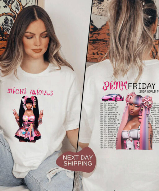 New Retro Nicki Minaj Pink Friday Tour 2 Track List Shirt Nicki Minaj Shirt Gift For Barbz Shirt
