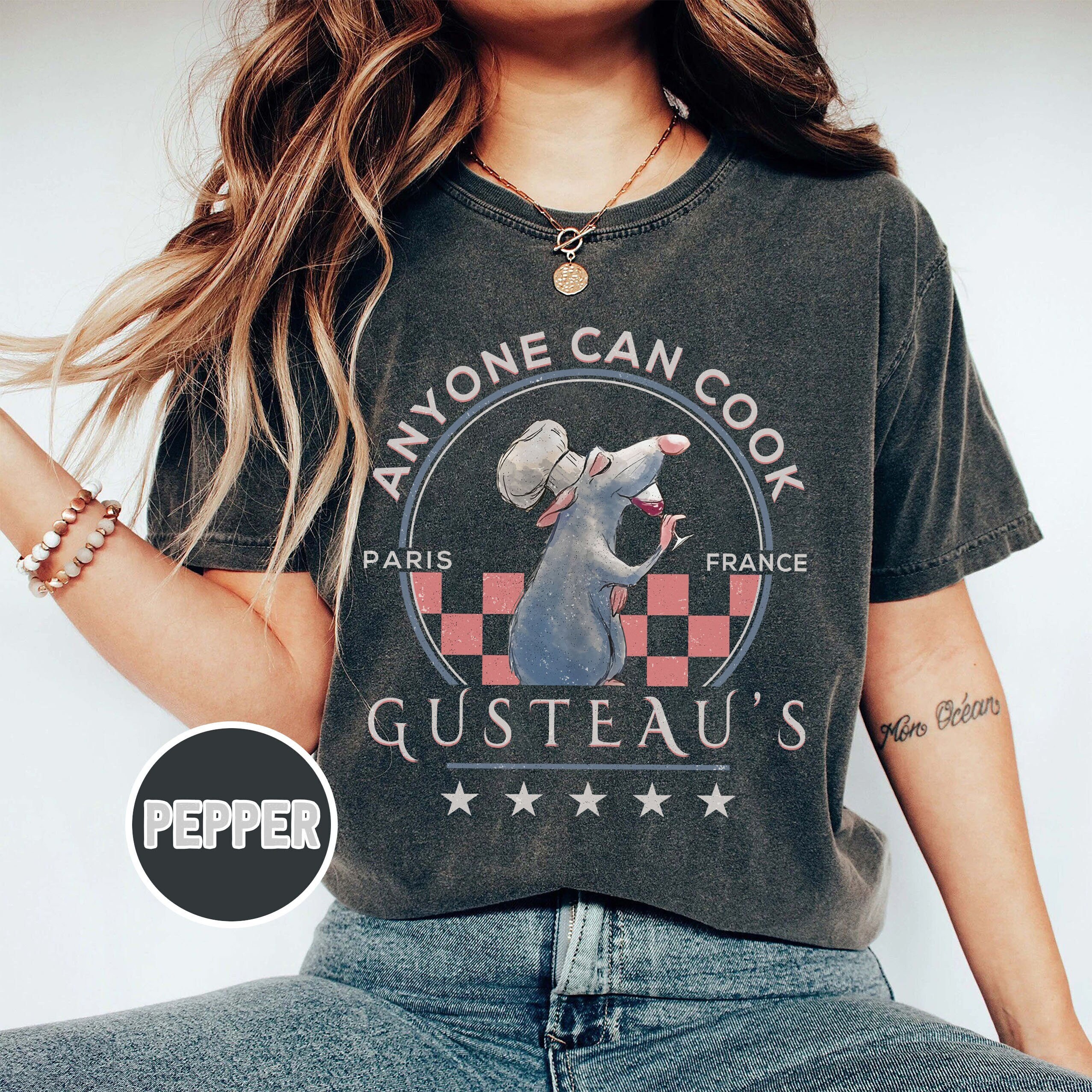 Retro Ratatouille Comfort Color Shirt, Vintage Anyone Can Cook Shirt, Disney Tshirt