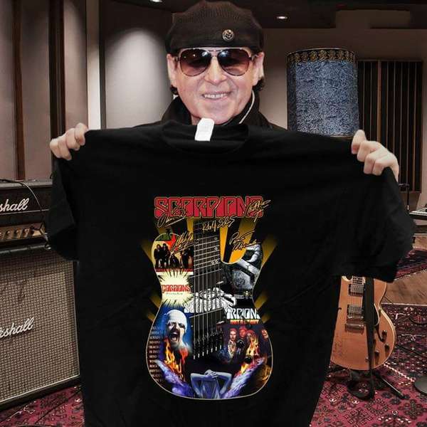 Scorpions Rock Band Guitar Signatures Shirt, Premium Shirt, Rock Shirt