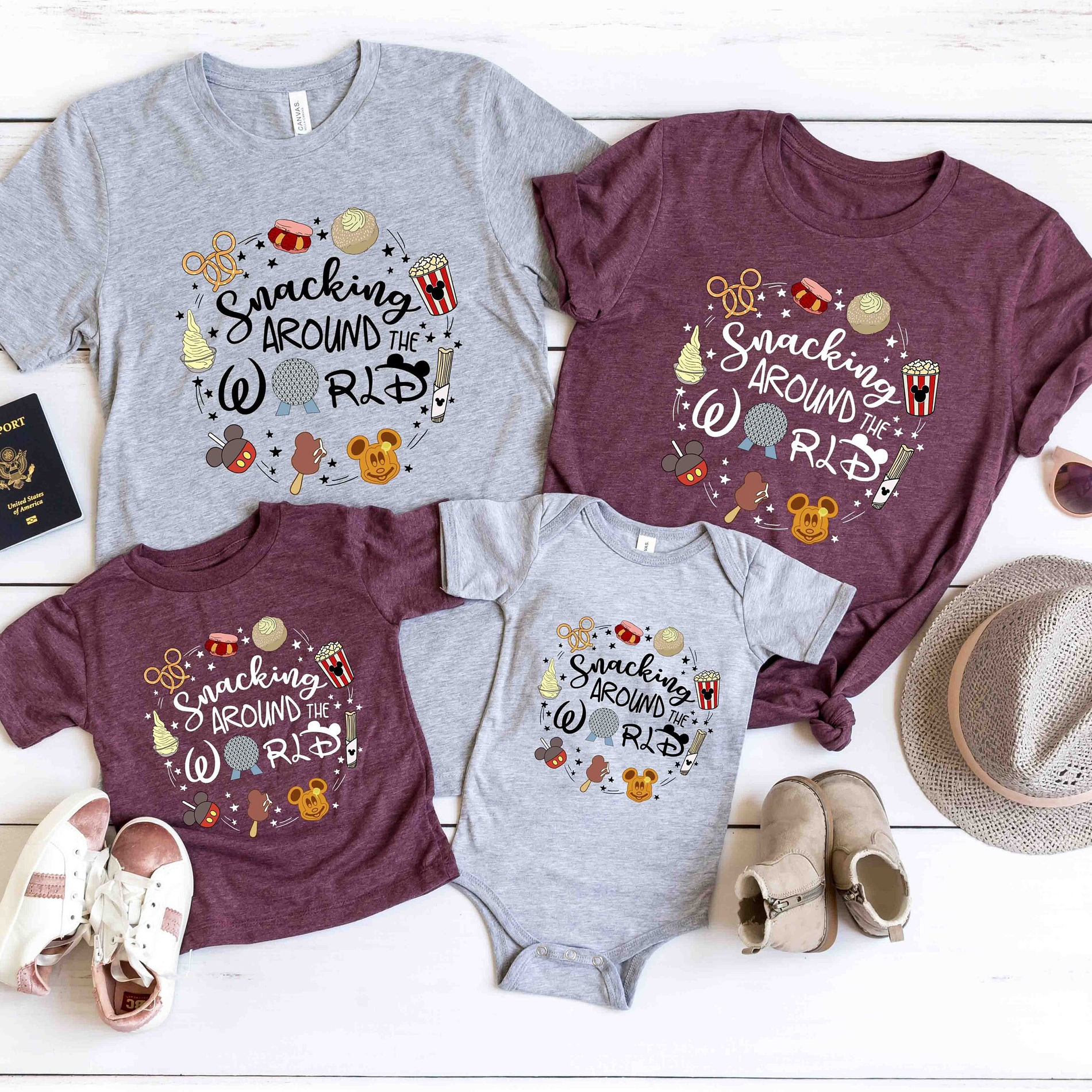 Snacking Around The World Shirt, Disney Shirt, Mouse Shirt, Cute Disney Shirt