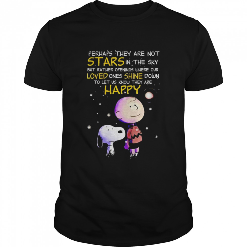Snoopy And Charlie Brown Perhaps They Are Not Stars In The Sky Shirt, Premium Shirt
