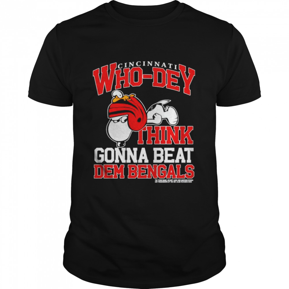 Snoopy Cincinnati Who Dey Think Gonna Beat Dem Bengals Shirt, Premium Shirt