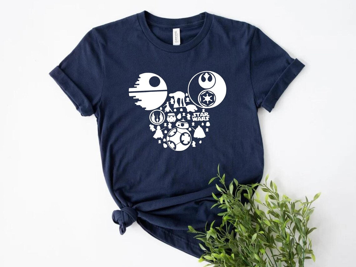 Star Wars Mickey Mouse Shirt, Mickey Head Star Wars Shirt, Disney Tshirt
