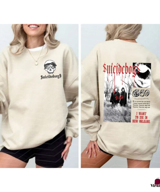 Suicideboys Unisex Sweatshirt I Want To Die In New Orleans Ruby Da Cherry Pullover Scrim Sweatshirt