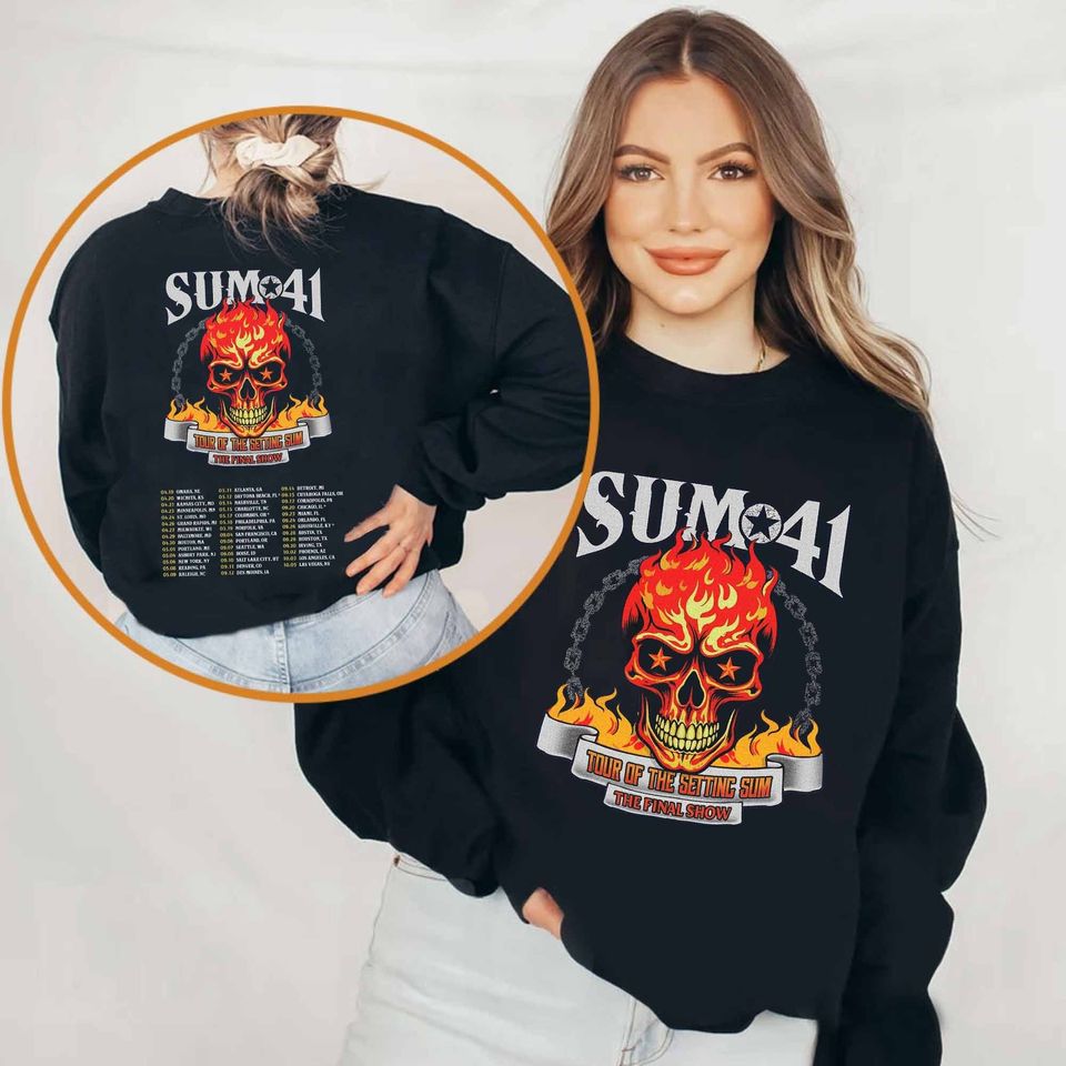 Sum 41 2024-2025 Tour Shirt, Sum 41 Band Fan Sweatshirt