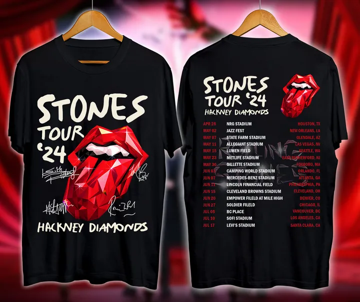 T-shirt The Rolling stones, T-shirt Apparels, tour 2024 The Rolling stones 3
