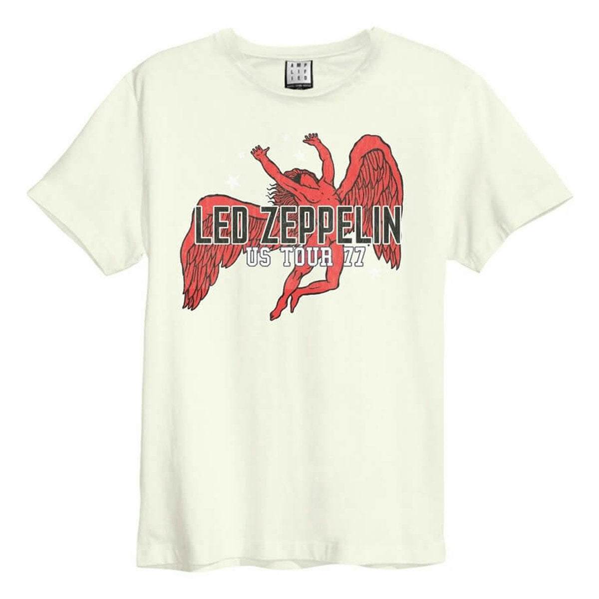 T Shirt - US Tour 77 (Icarus) White Amplified Vintage, Led Zeppelin T-Shirt