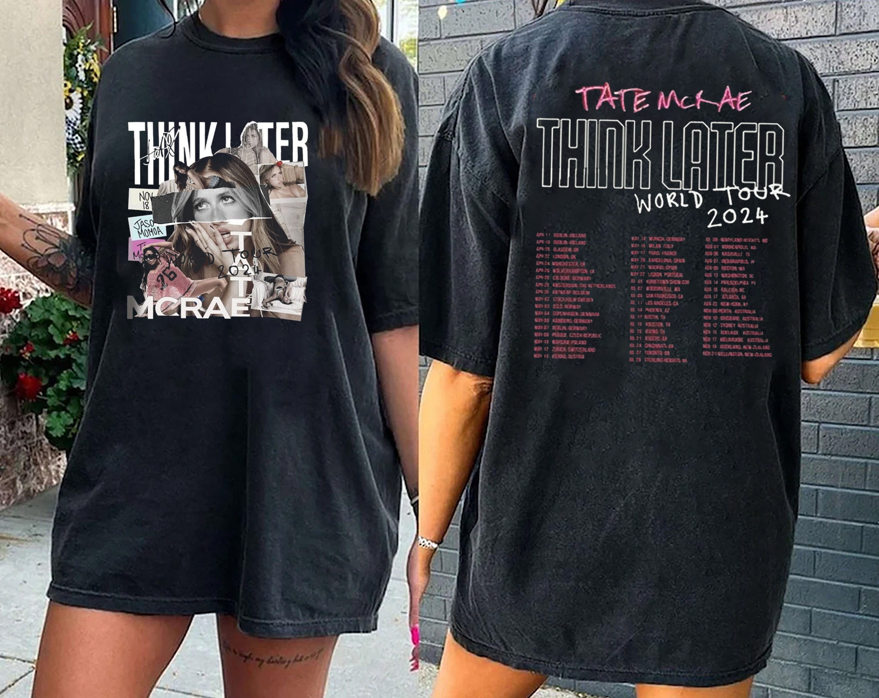 Tate Mcrae Shirt, The Think Later World Tour Shirt, Tate Mcrae Tour 2024 Shirt