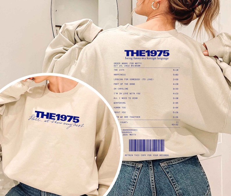 The 1975 Band Sweatshirt, The 1975 Music Tour Sweatshirt
