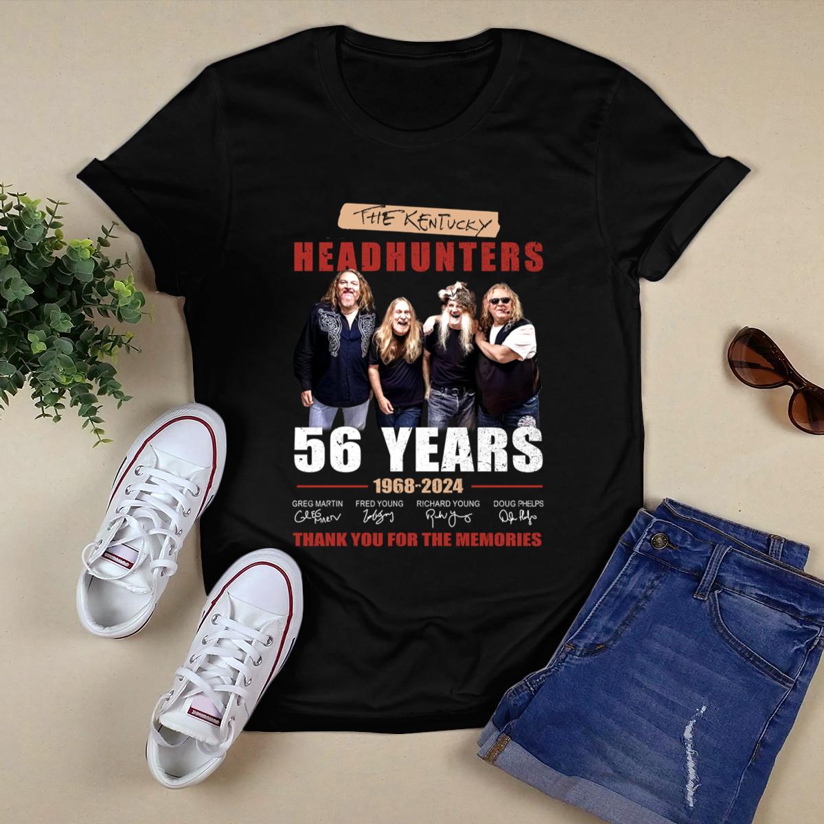 The Kentucky Headhunters 56 Years 1968 2024 Thank You For The Memories Shirt,Tour 2024 Shirt 