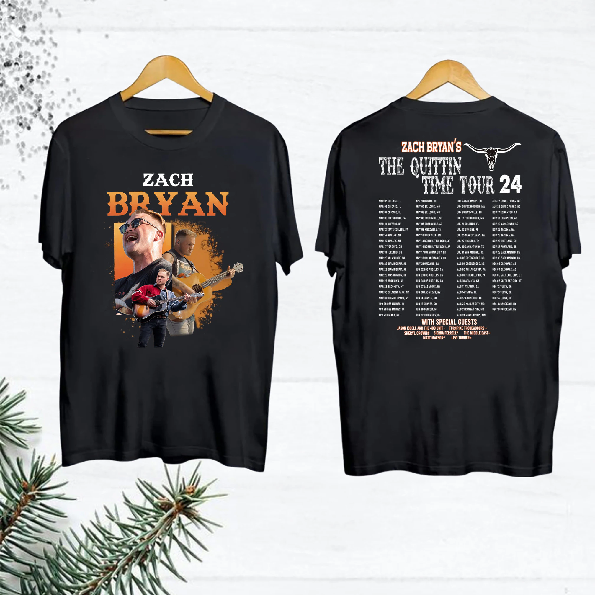 New The Quittin Time Tour 2024 Zach Bryan Shirt