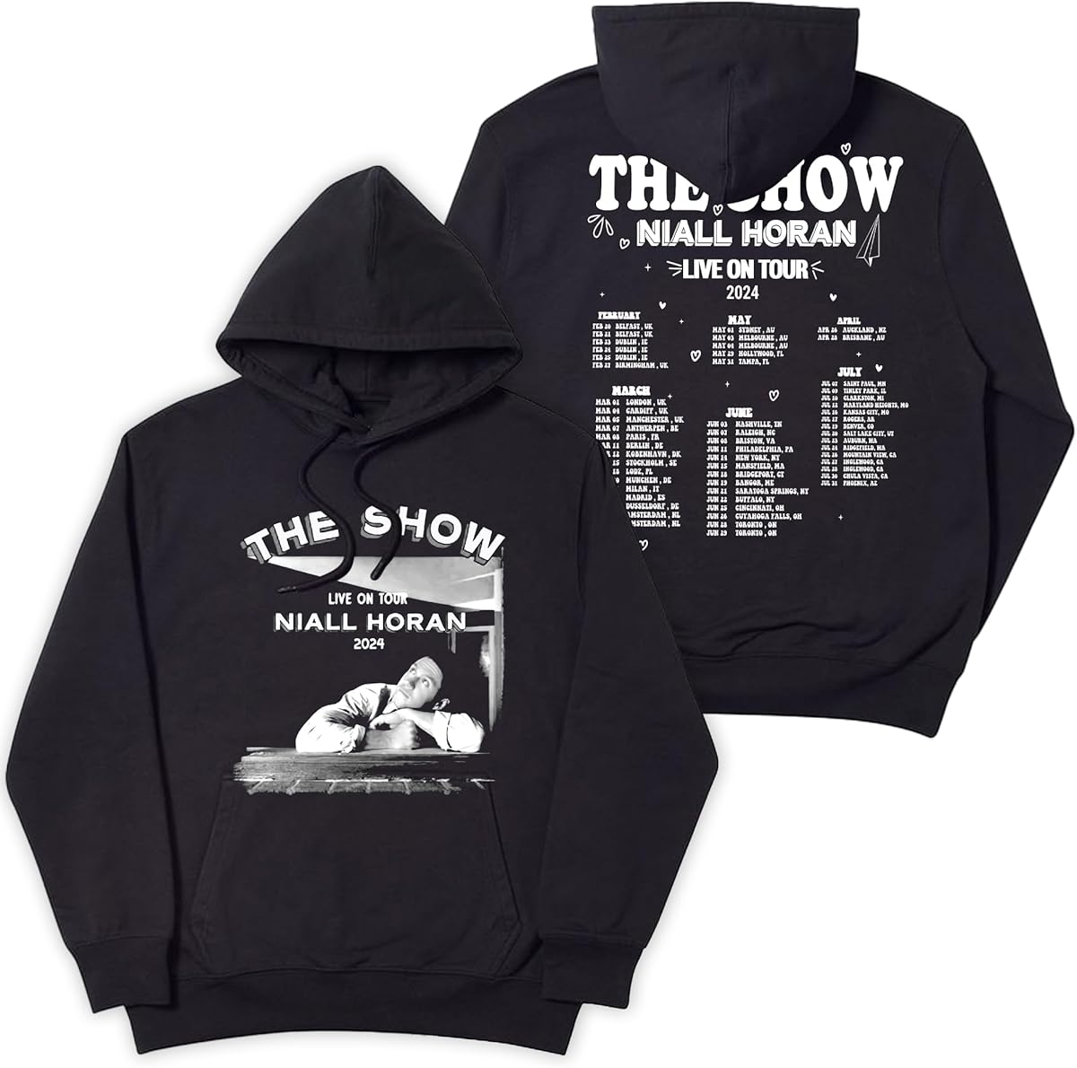 The Show Niall Singer Horan Hoodies, Graphic Niall The Show 2024 Tour Merch Hoodie