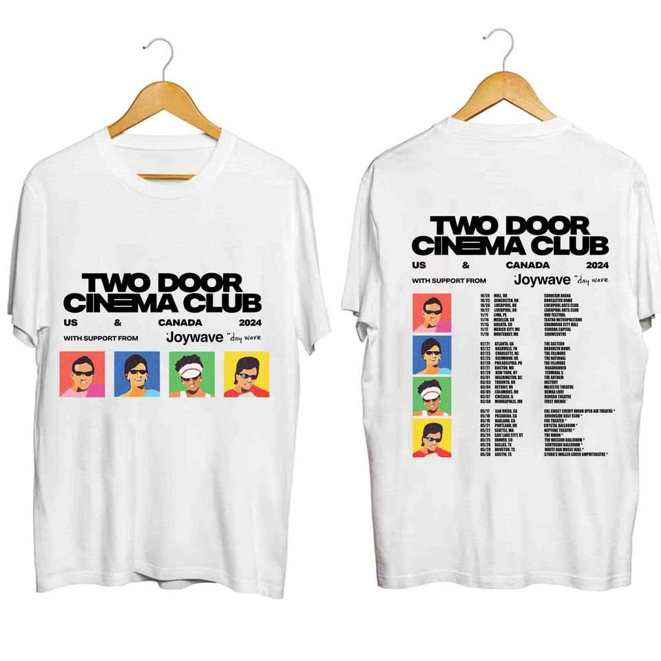 Two Door Cinema Club 2023 2024 Tour Shirt, Two Door Cinema Club Band Fan Shirt