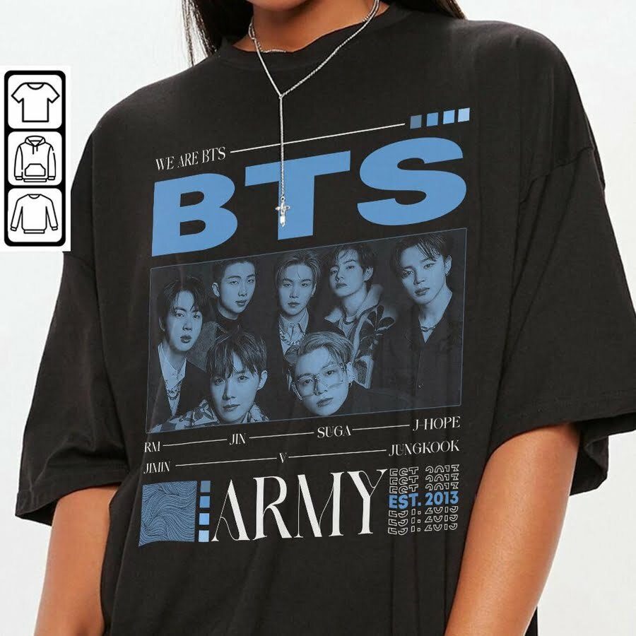 Vintage Bts Shirt, Bts Unisex Kpop Shirt, Vintage Style Korean Pop T-Shirt