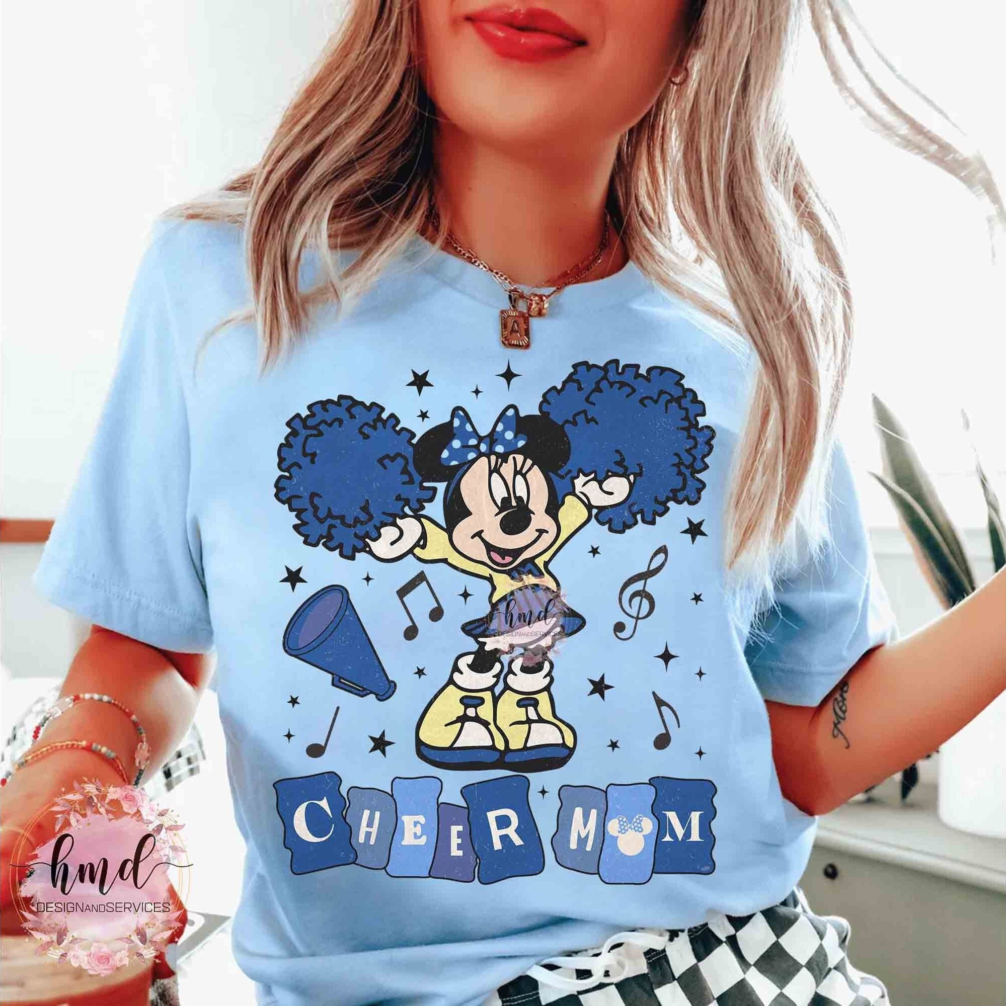 Vintage Minnie Mouse Cheer Mom T-Shirts, Disney The Cheerleading Worlds 2024 Tee