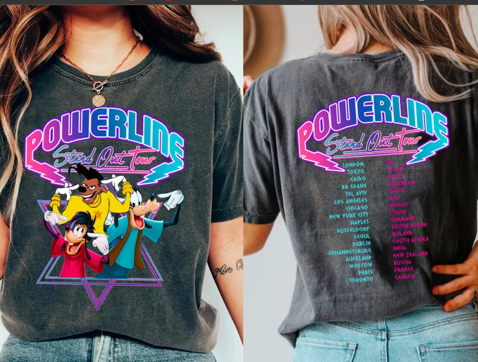 Vintage Powerline Goofy Shirt Powerline Stand Out Tour 95 Shirt