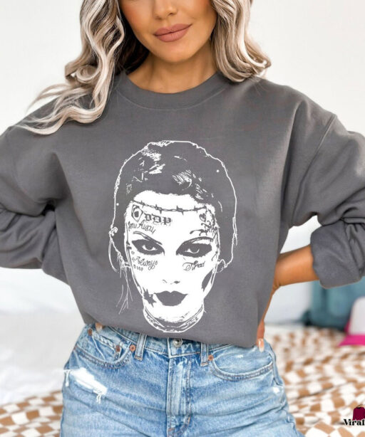 Vintage The Tortured Poets Department Fortnight Sweatshirt Taylor Swift And Post Malone Sweatshirt