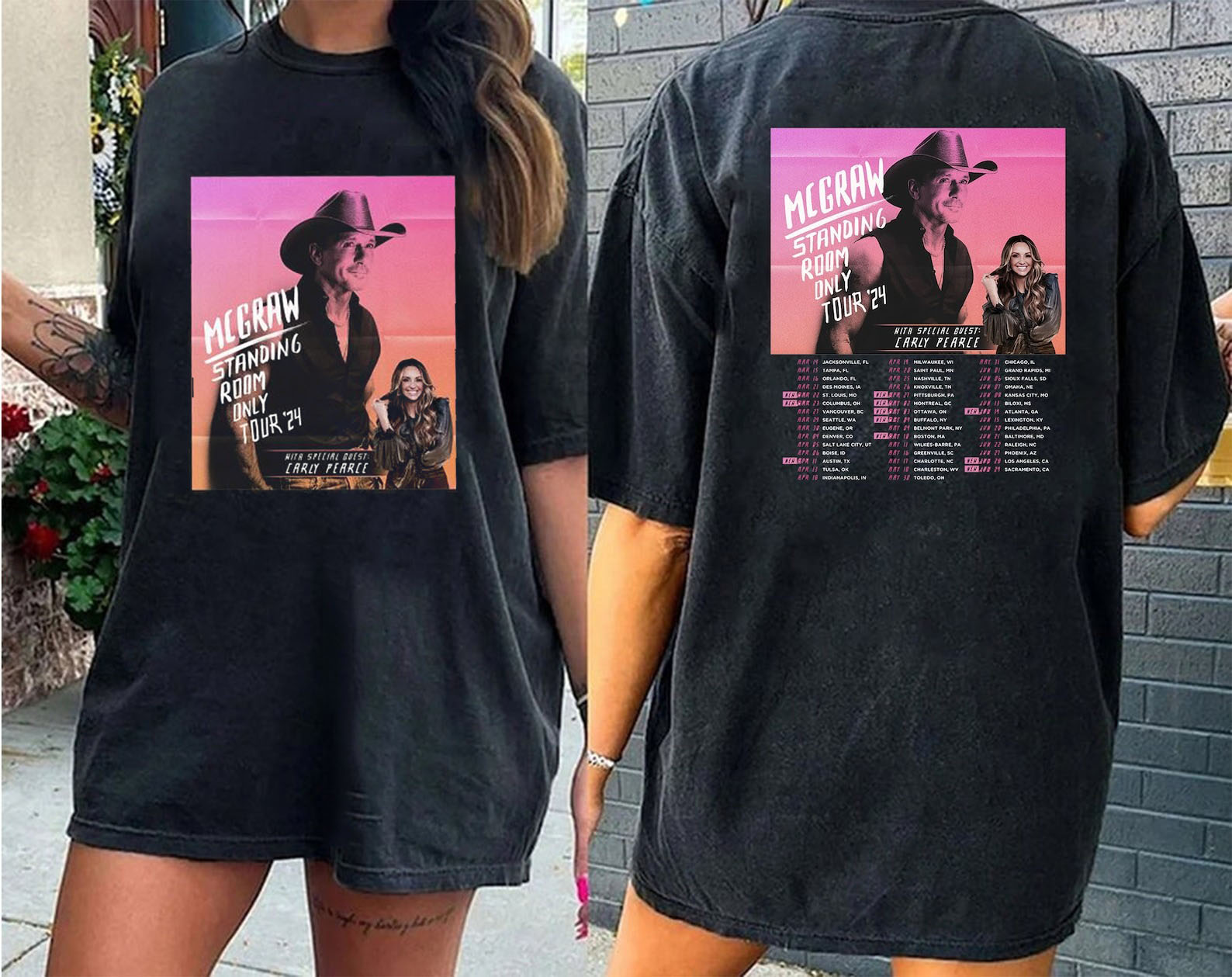 Vintage Tim Mcgraw 2024 Tour Standing Room Only Shirt, Premium Shirt, Ablum Music Shirt, Fan Shirt, Tour Shirt