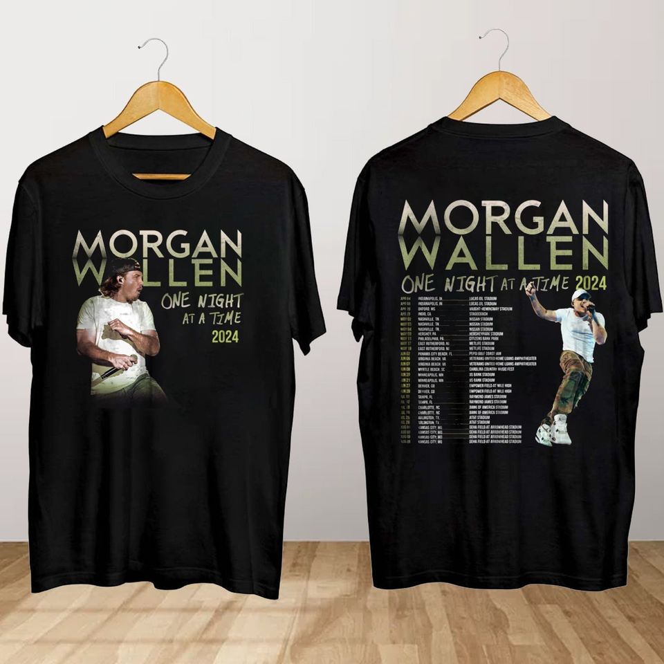 Wallen Western One Night At A Time Tour 2024 T Shirt
