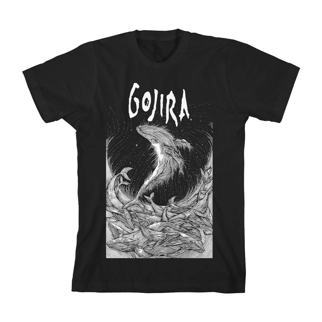 Wood Block Whales T-Shirt Gojira