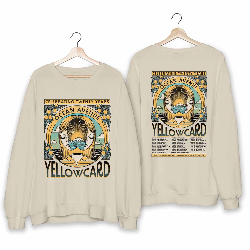 Yellowcard 2024 Ocean Avenue 20 Years Tour Sweatshirt