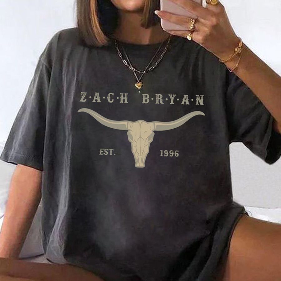 Zach Bryan Est 1996 T-Shirt, Zach Bryan Bullhead Shirt, Premium Shirt, Ablum Music Shirt, Fan Shirt, Tour Shirt