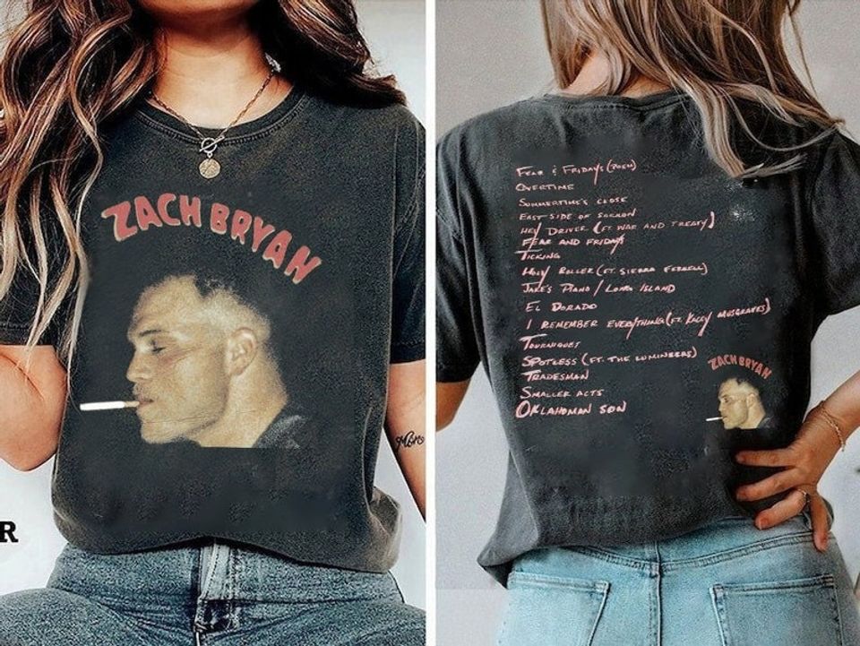 Zach Bryan T-Shirt, Zach Bryanthe Quittin Time Tour Tshirt, American Heartbreak Tshirt