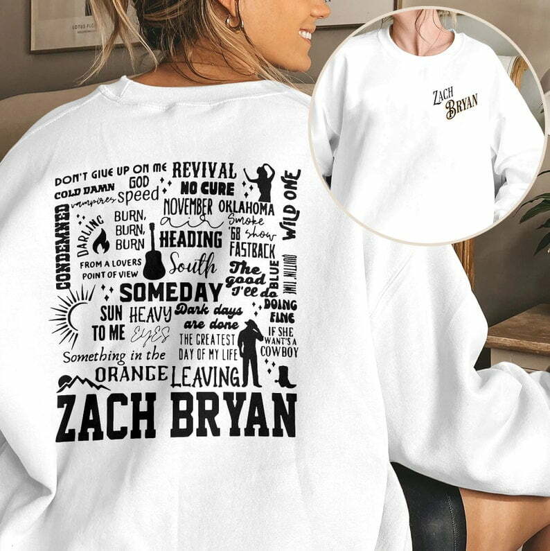 Zach Bryan Vintage Sweatshirt, Zach Bryan World Tour Graphic Sweatshirt, Mens Zach Bryan Sweatshirt